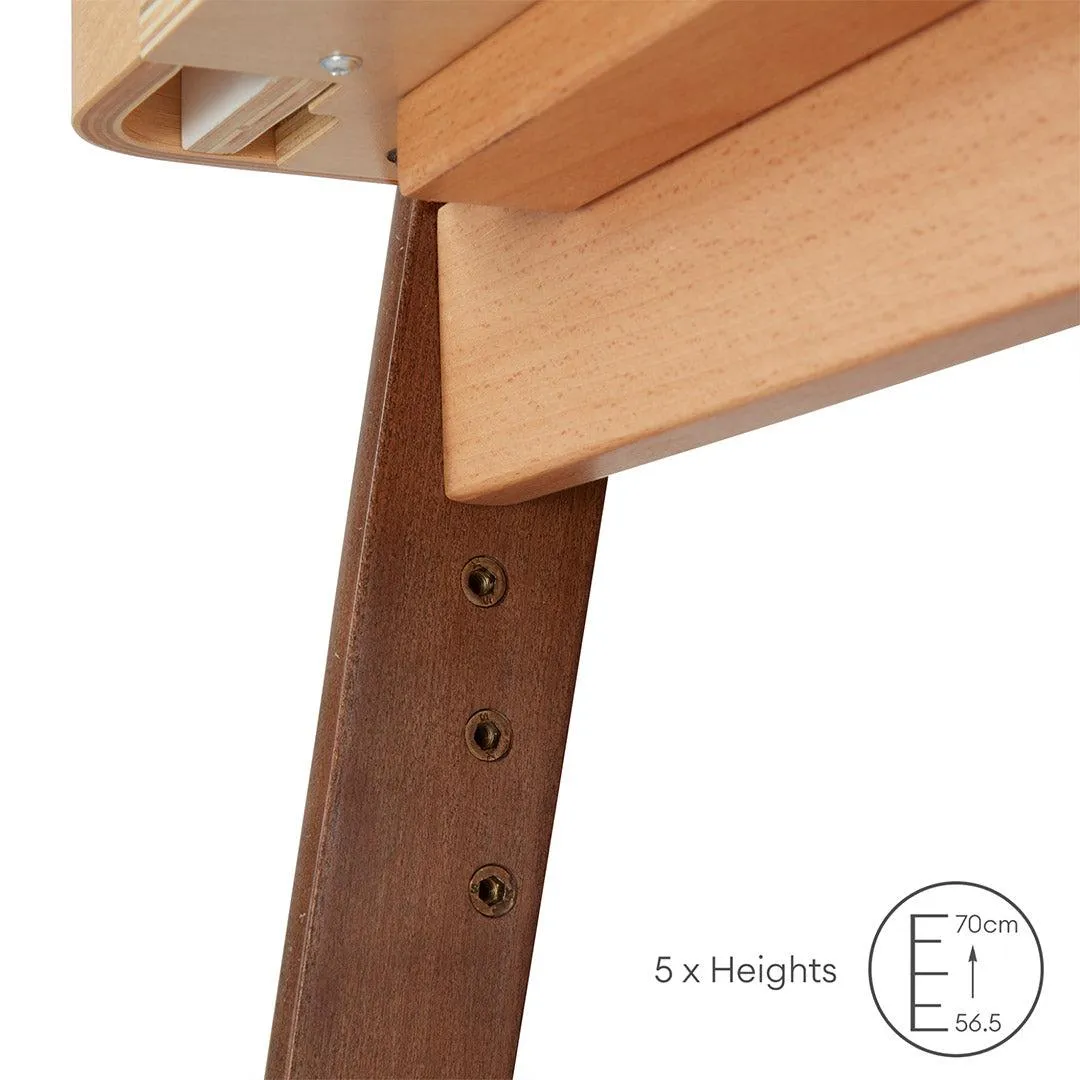 Gaia Hera Bedside Crib - Natural/Walnut