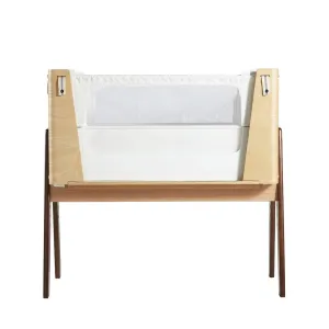 Gaia Hera Bedside Crib - Natural/Walnut