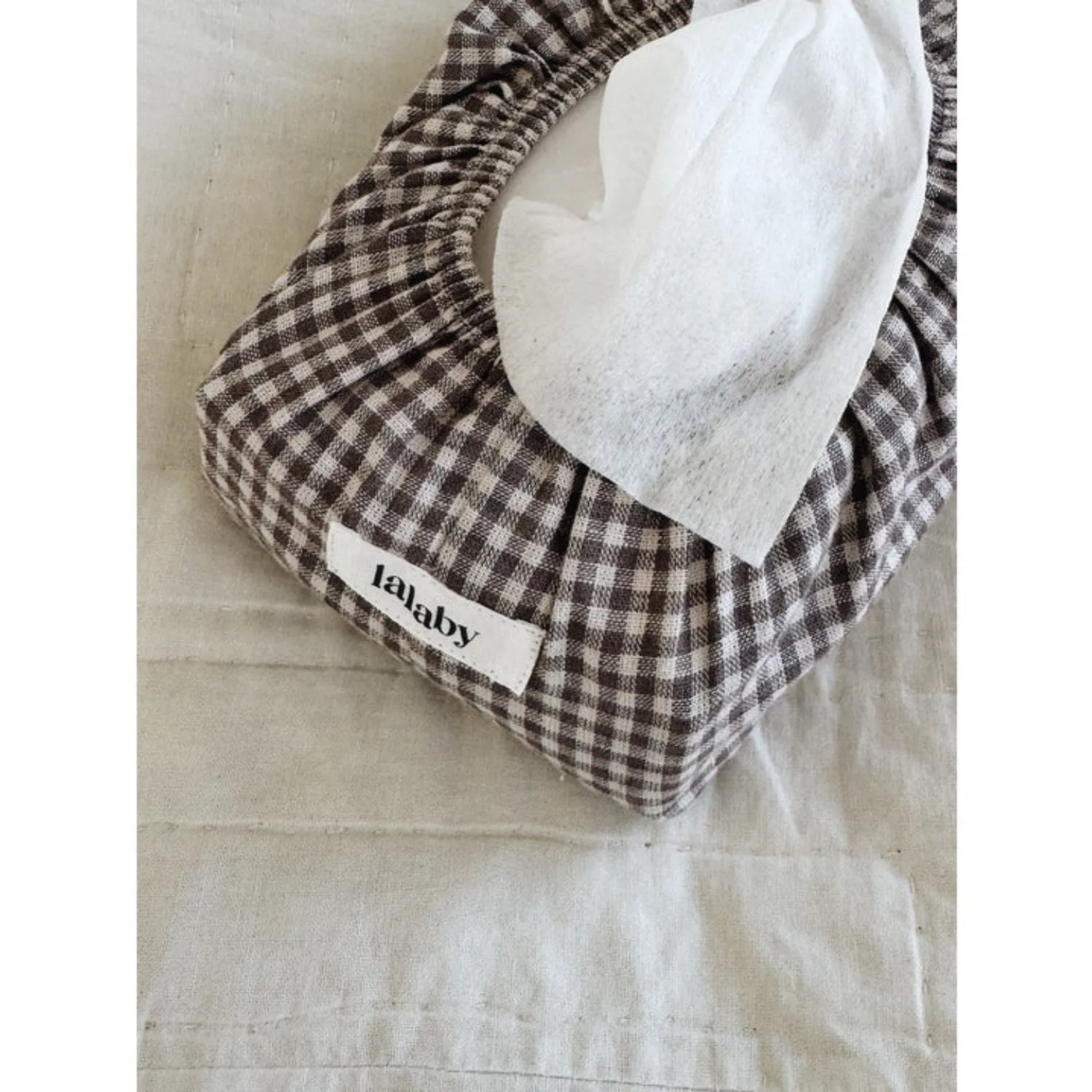 Lalaby Mini Check Wet Wipe Cover