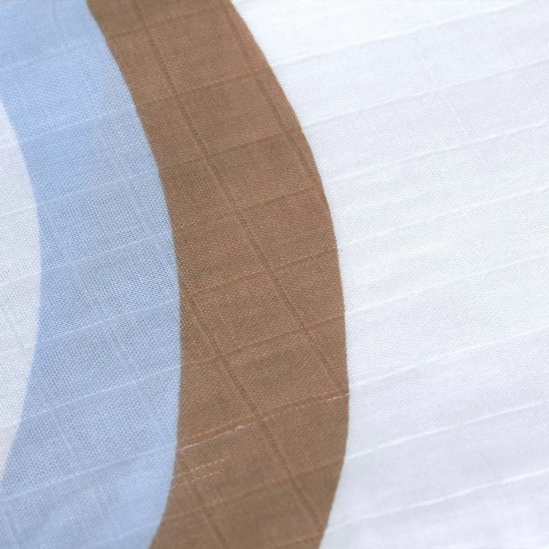 Lassig Heavenly Soft Swaddles - Happy Rascals - Sky Blue - Smiley