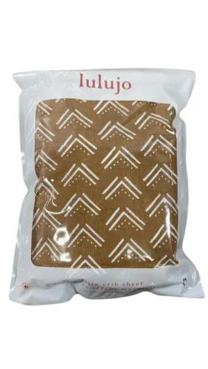 Lulujo Crib Sheet, Mudcloth