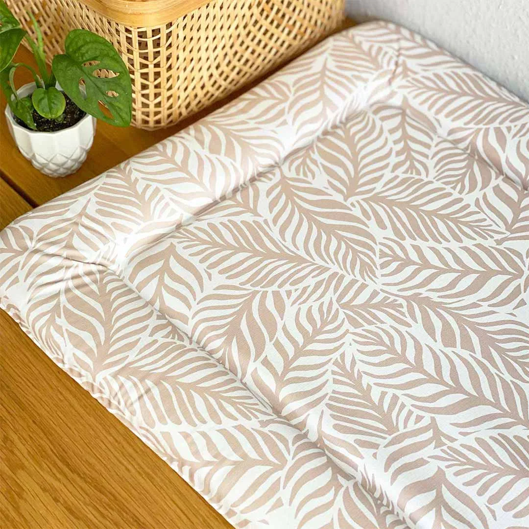 Mama Shack Changing Mat - Linear Leaf / Blush Pink