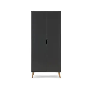 Obaby Maya Double Wardrobe - Slate   Natural