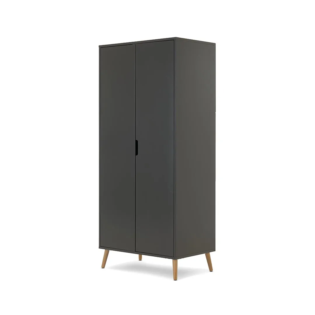 Obaby Maya Double Wardrobe - Slate   Natural