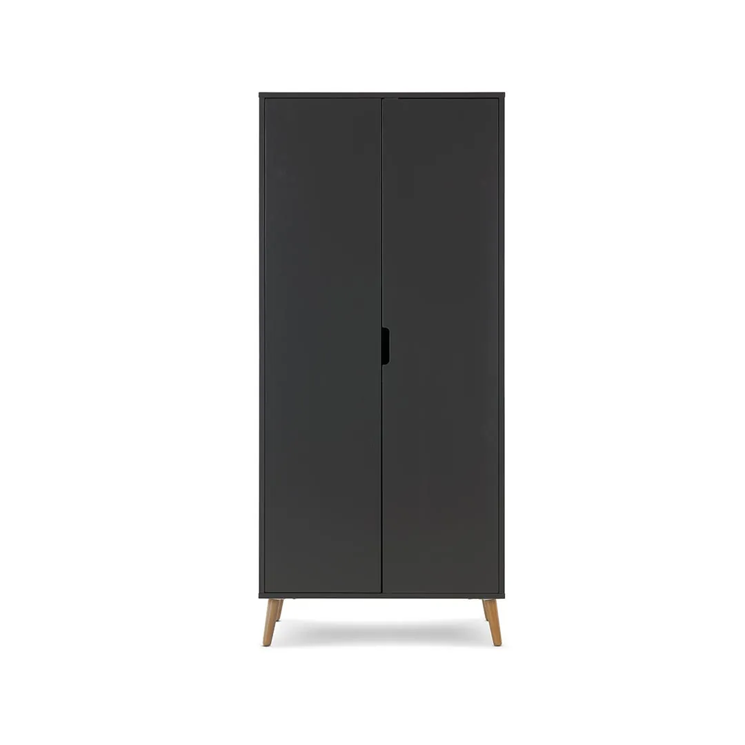 Obaby Maya Double Wardrobe - Slate   Natural
