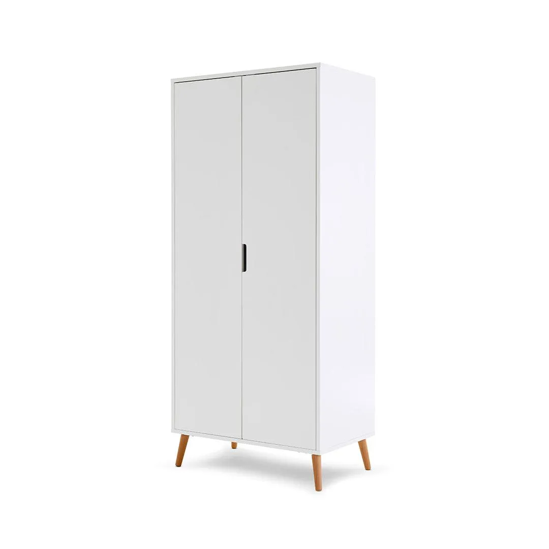 Obaby Maya Double Wardrobe - White   Natural