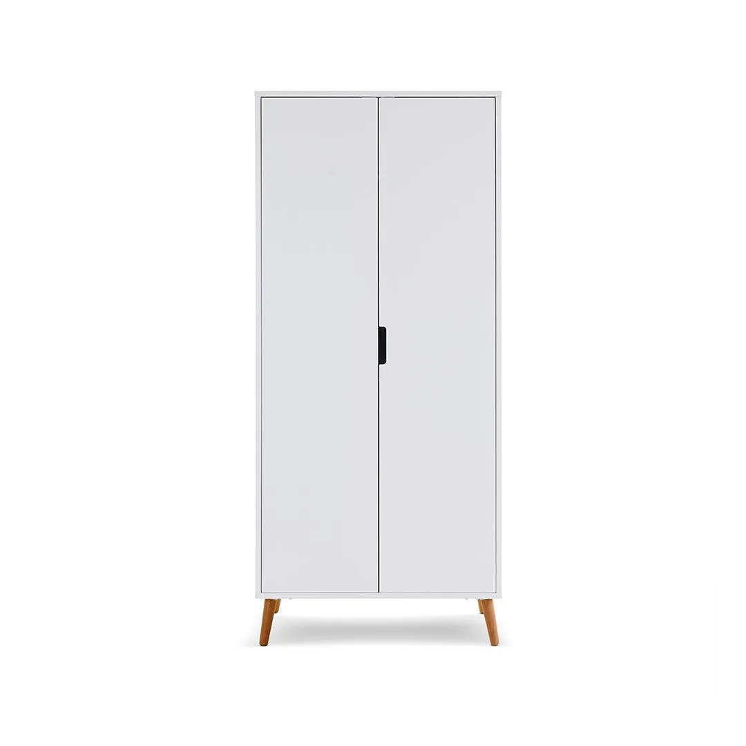 Obaby Maya Double Wardrobe - White   Natural