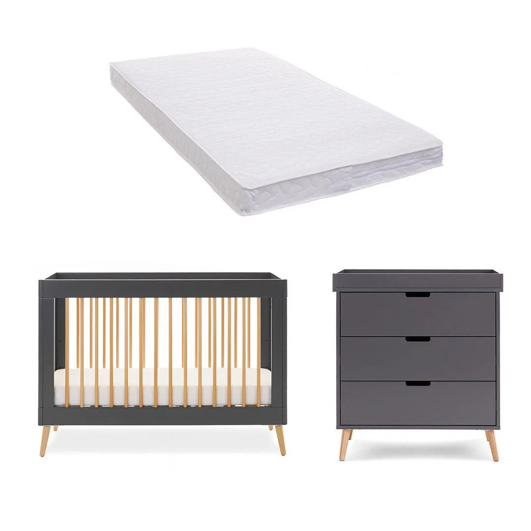 Obaby Maya Mini 2 Piece Room Set - Slate   Natural