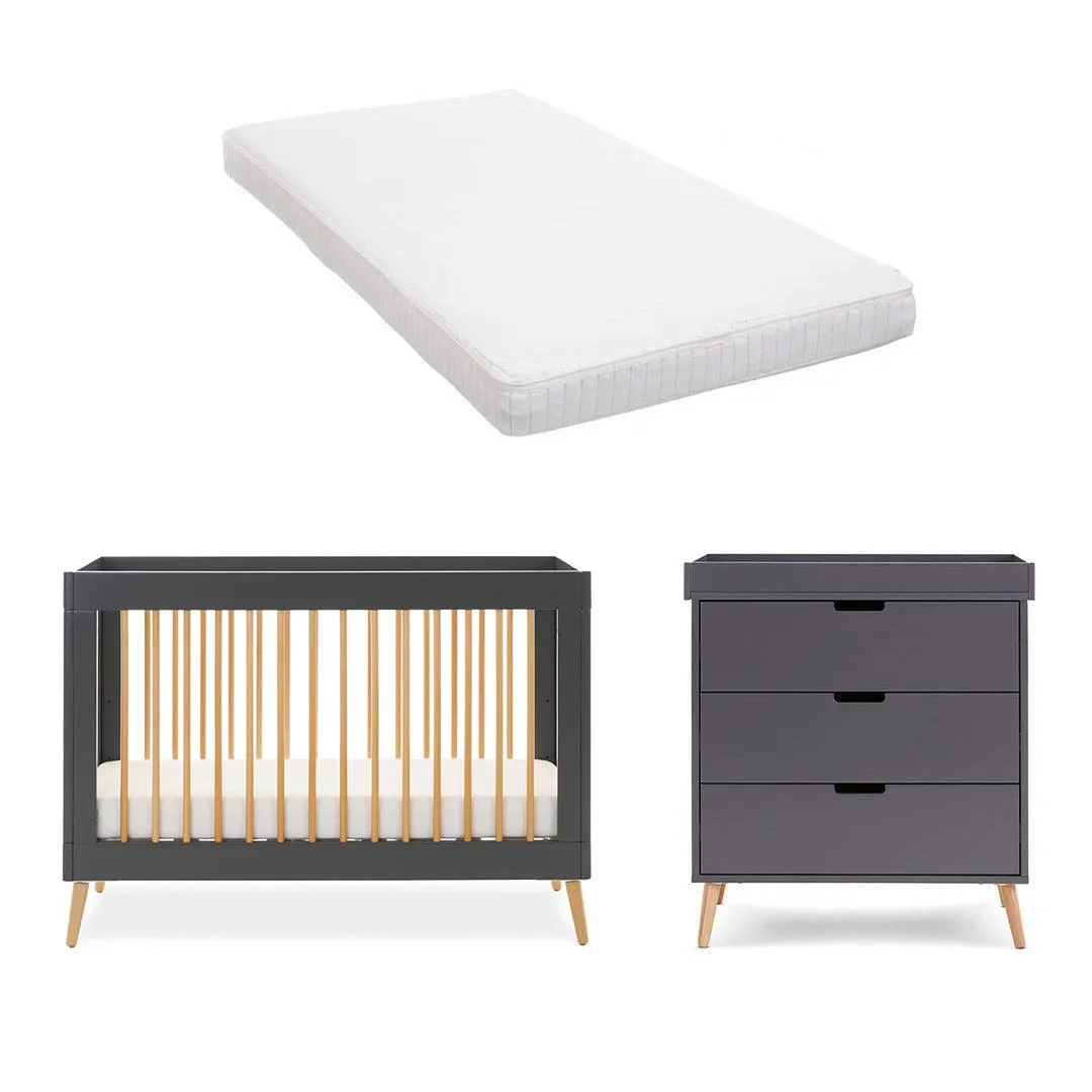 Obaby Maya Mini 2 Piece Room Set - Slate   Natural