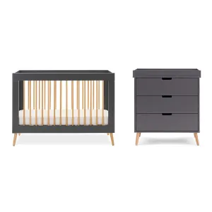 Obaby Maya Mini 2 Piece Room Set - Slate   Natural