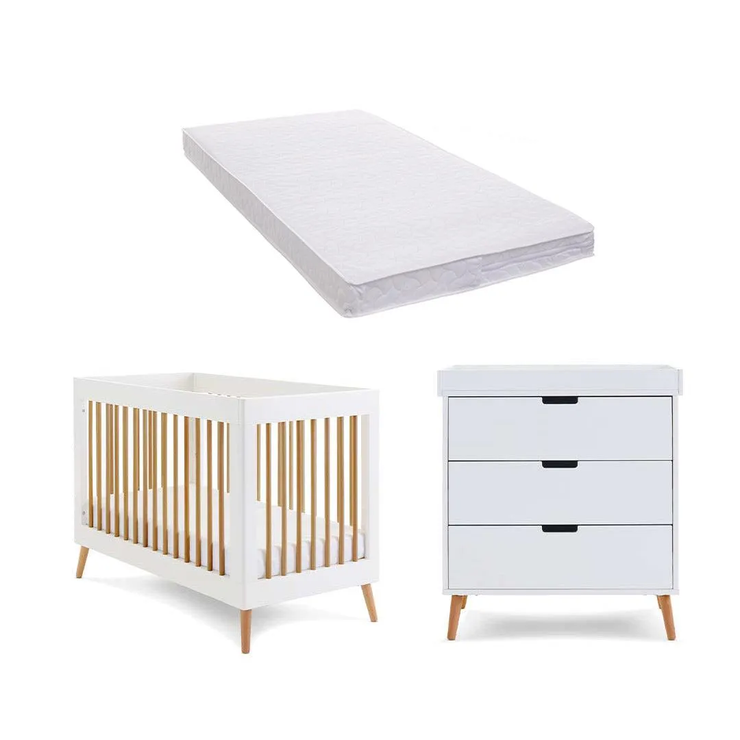 Obaby Maya Mini 2 Piece Room Set - White   Natural