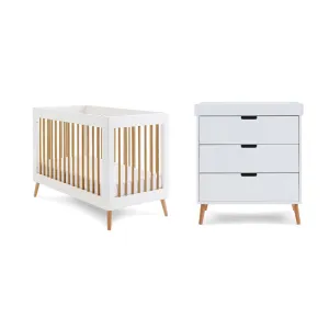 Obaby Maya Mini 2 Piece Room Set - White   Natural