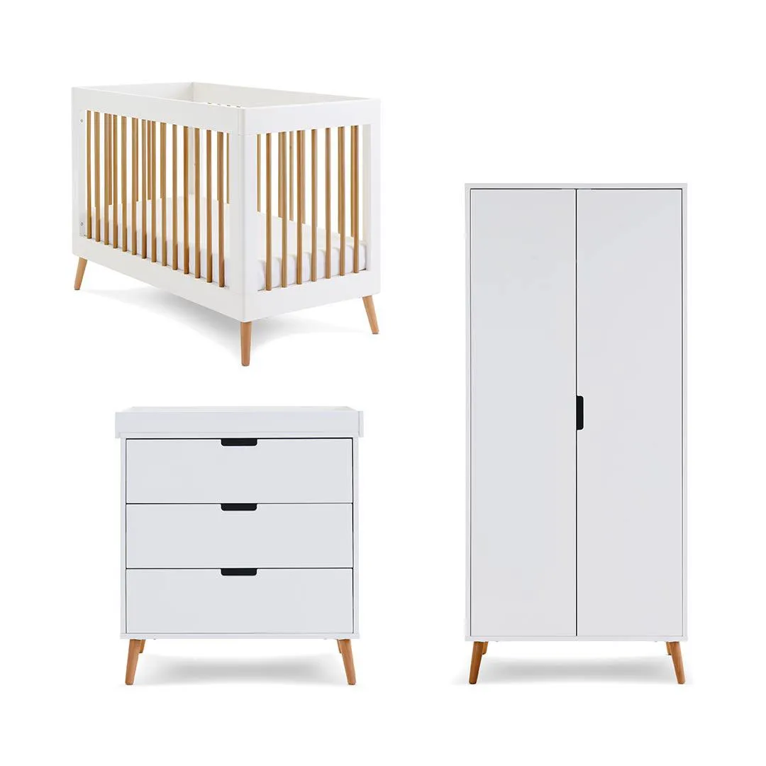 Obaby Maya Mini 3 Piece Room Set - White   Natural