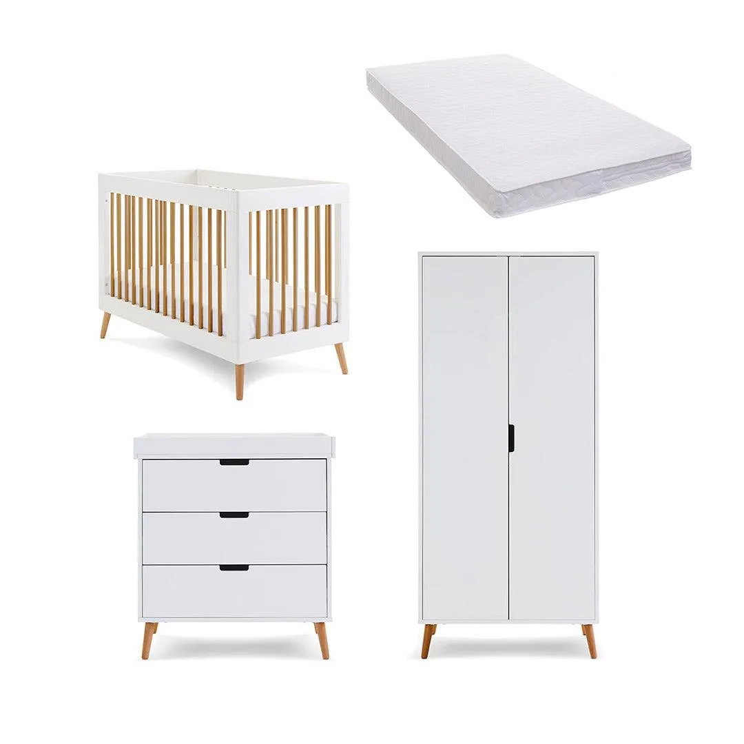 Obaby Maya Mini 3 Piece Room Set - White   Natural