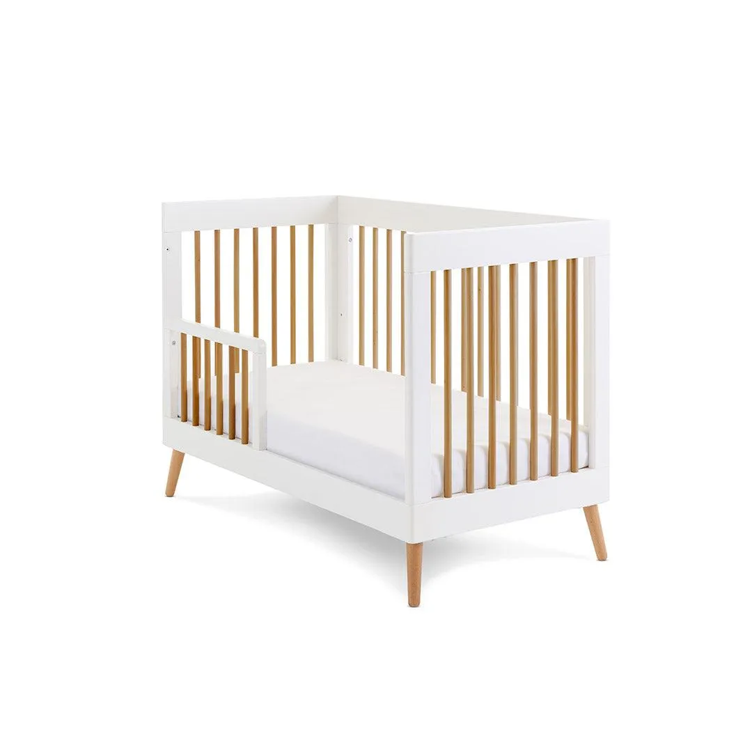 Obaby Maya Mini Cot Bed - White   Natural