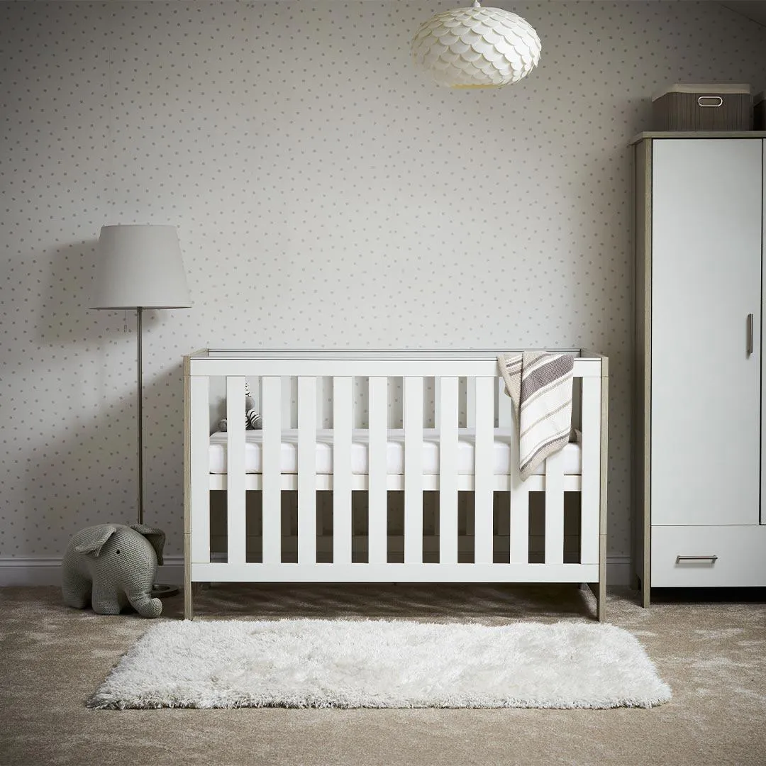 Obaby Nika 3 Piece Room Set - Grey Wash   White