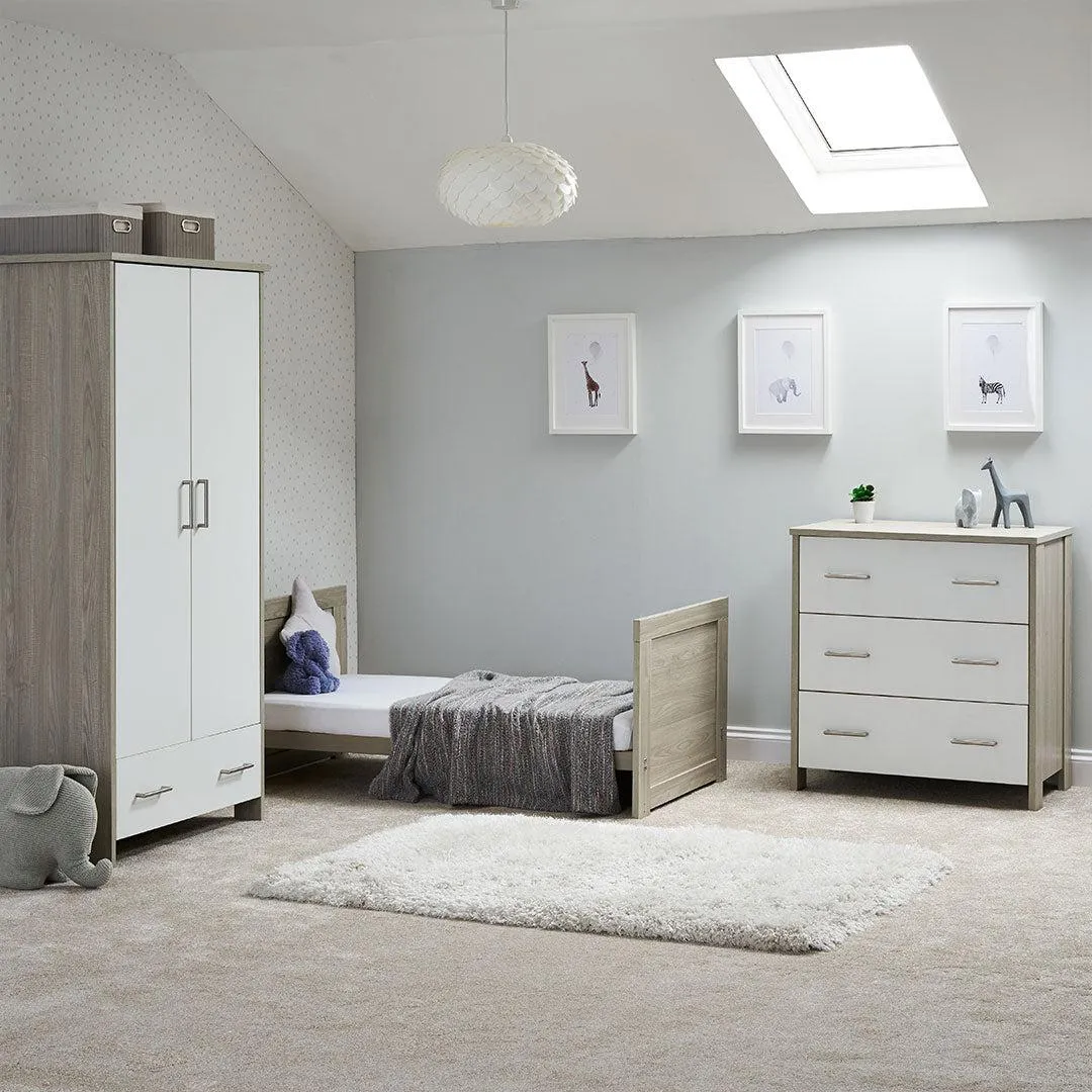 Obaby Nika 3 Piece Room Set - Grey Wash   White