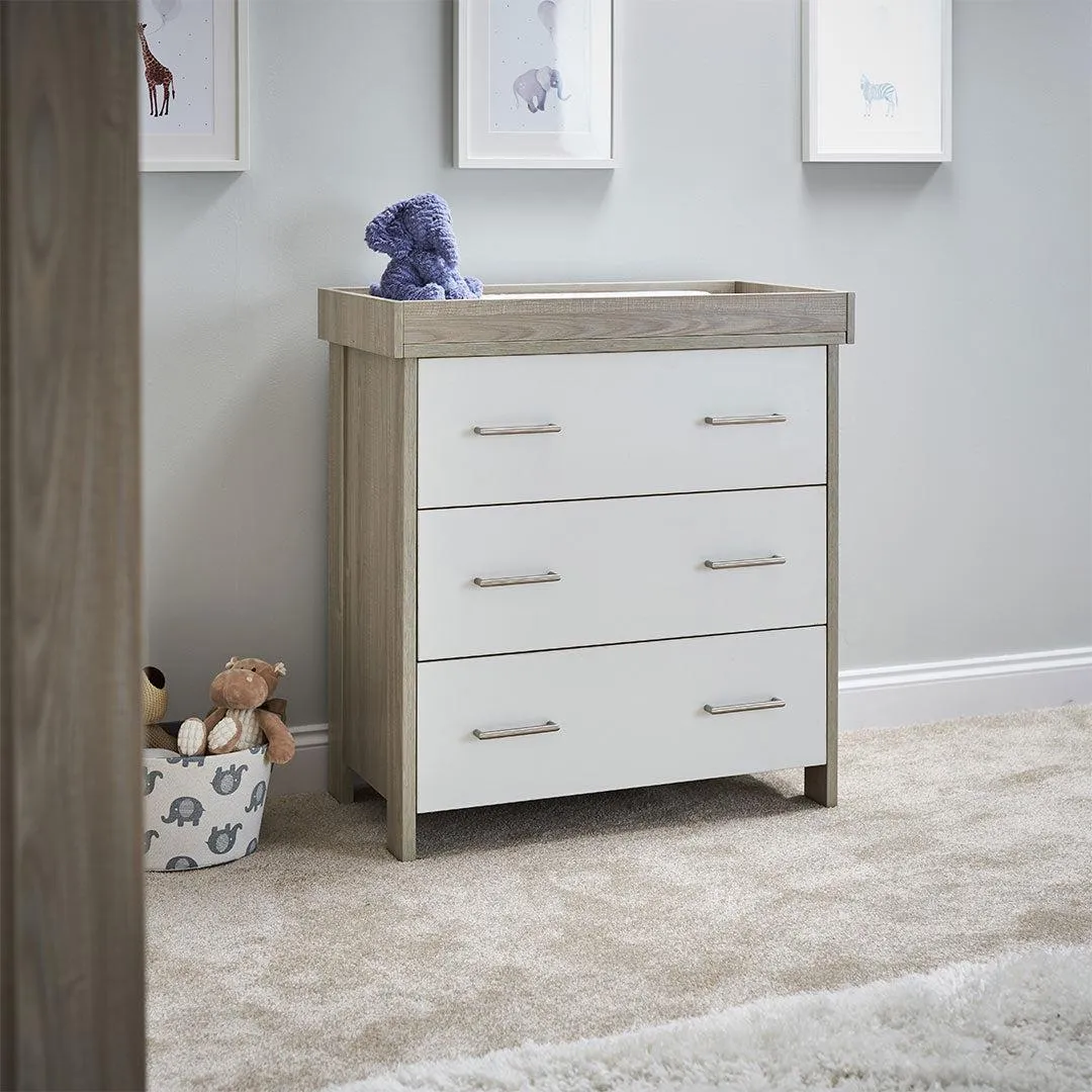 Obaby Nika 3 Piece Room Set - Grey Wash   White
