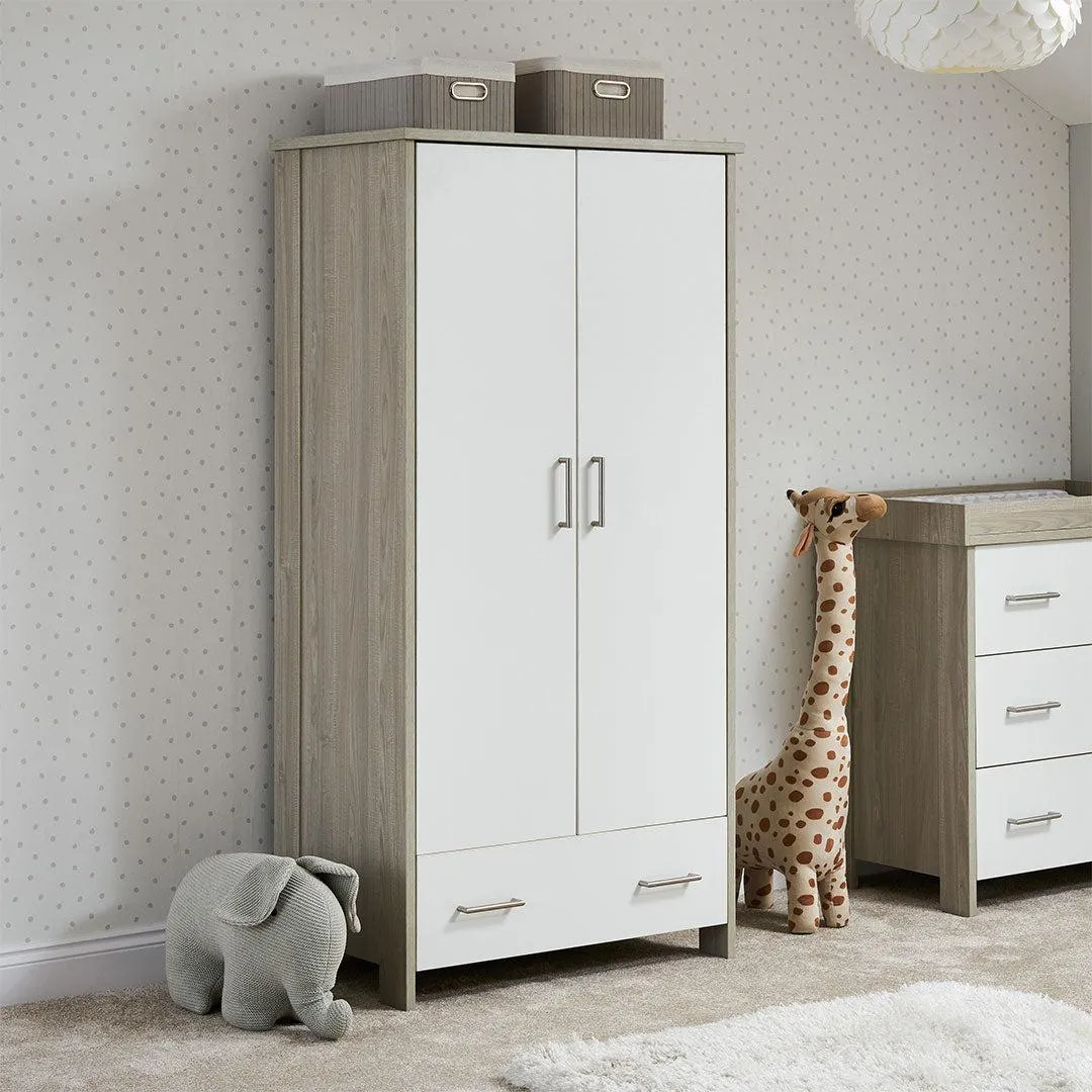 Obaby Nika 3 Piece Room Set - Grey Wash   White