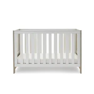 Obaby Nika Cot Bed - Grey Wash   White