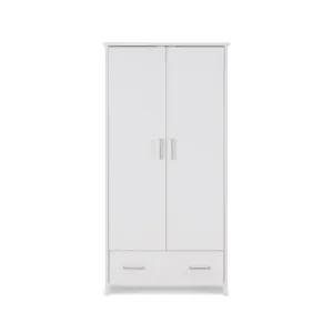 Obaby Nika Double Wardrobe - White Wash