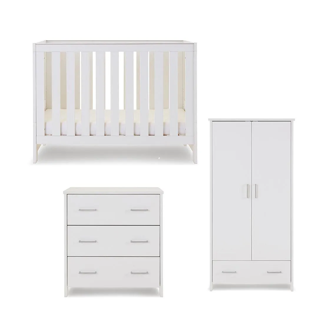Obaby Nika Mini 3 Piece Room Set - White Wash