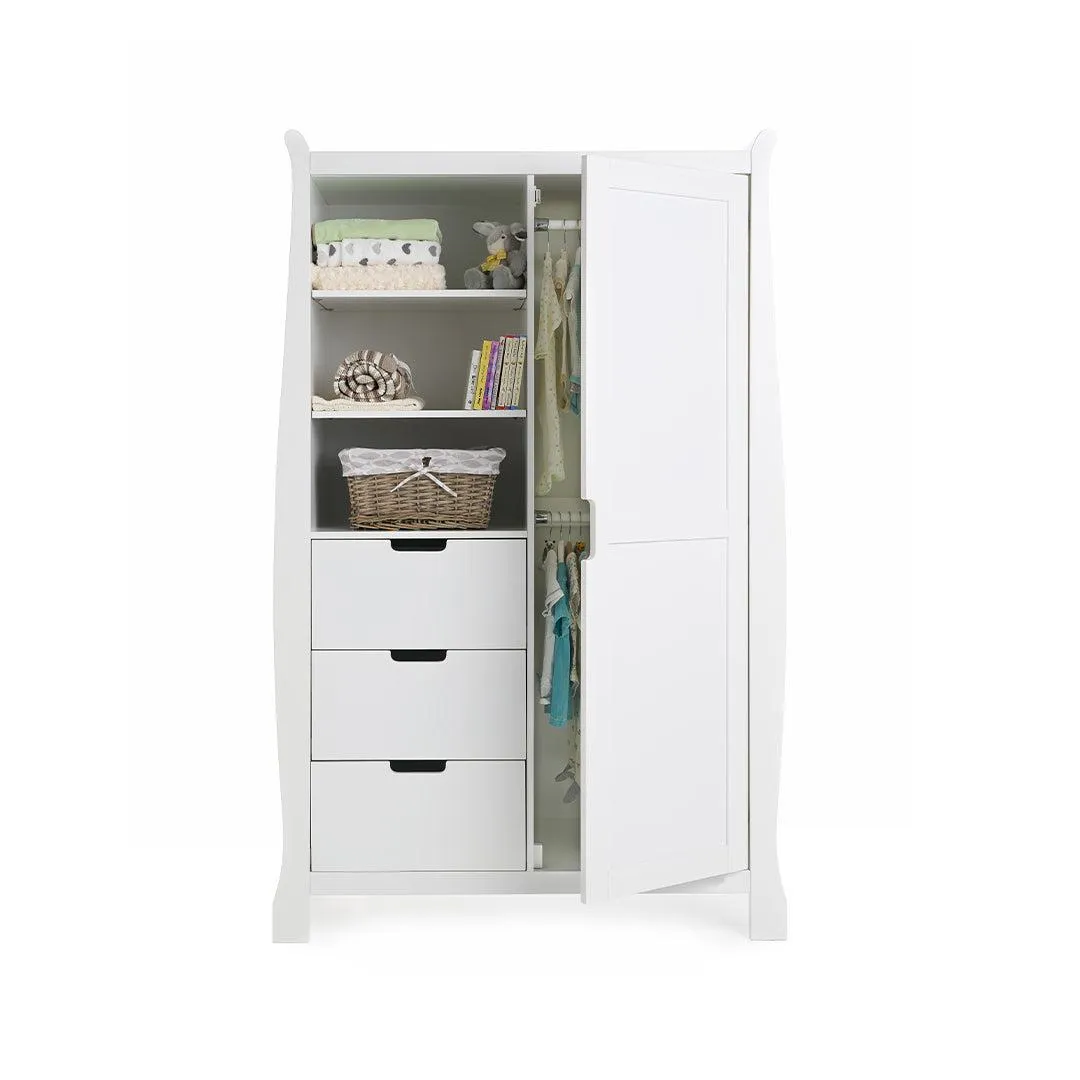Obaby Stamford Double Wardrobe - White