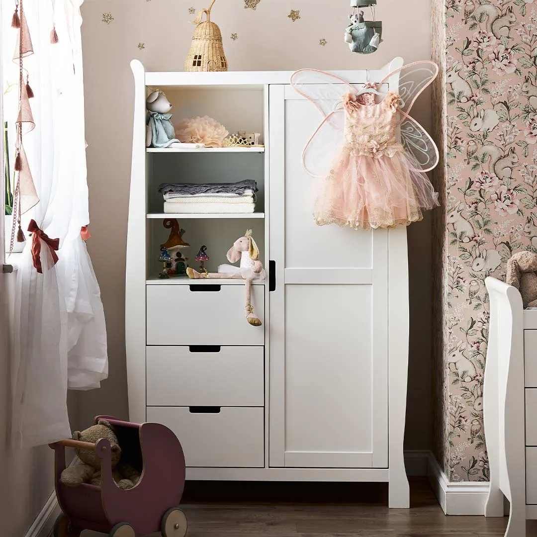 Obaby Stamford Double Wardrobe - White