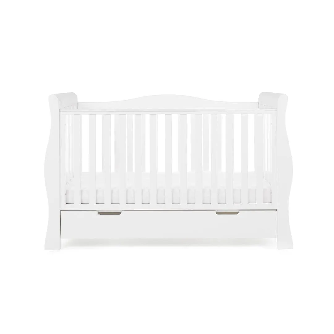 Obaby Stamford Luxe Cot Bed - White