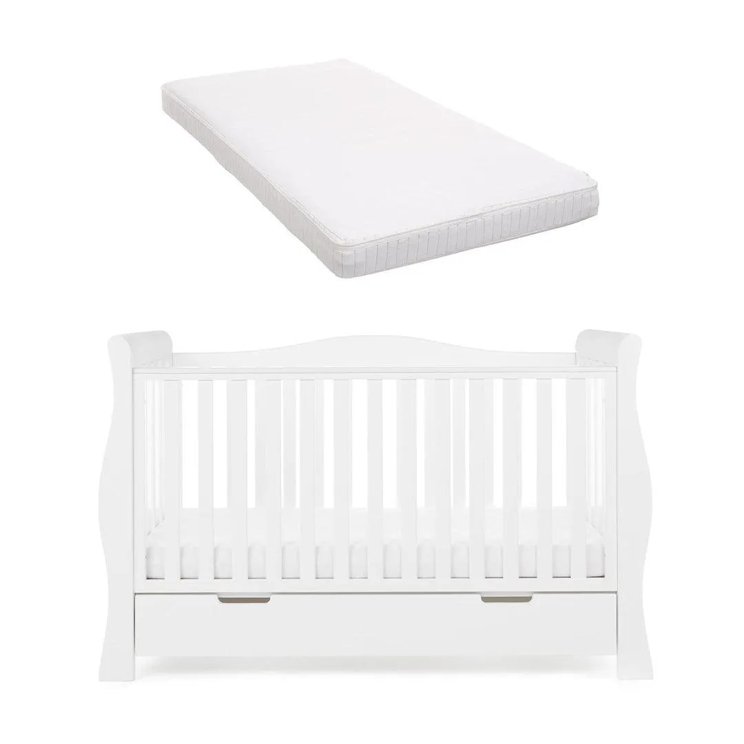 Obaby Stamford Luxe Cot Bed - White