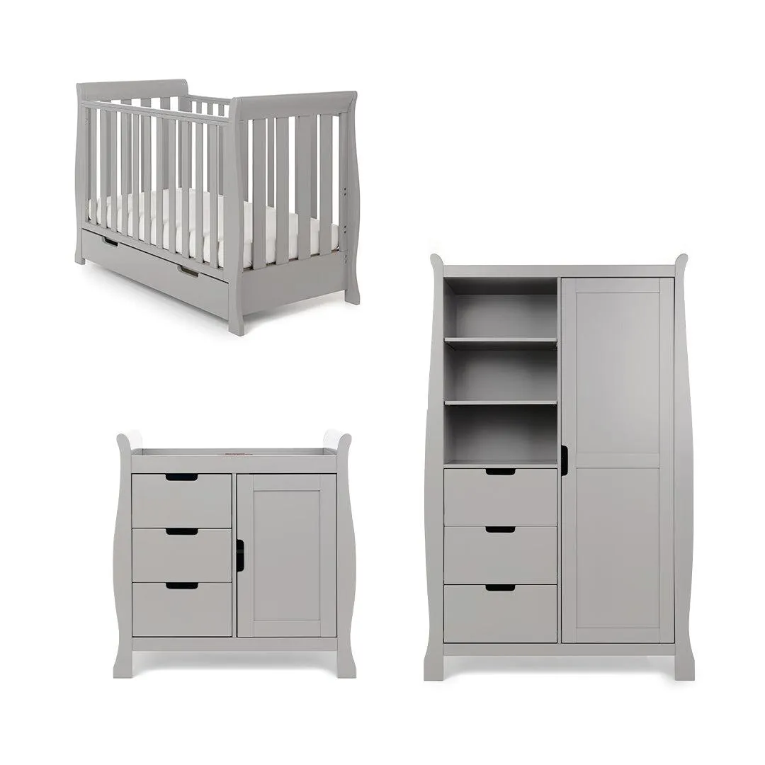 Obaby Stamford Mini 3 Piece Room Set - Warm Grey