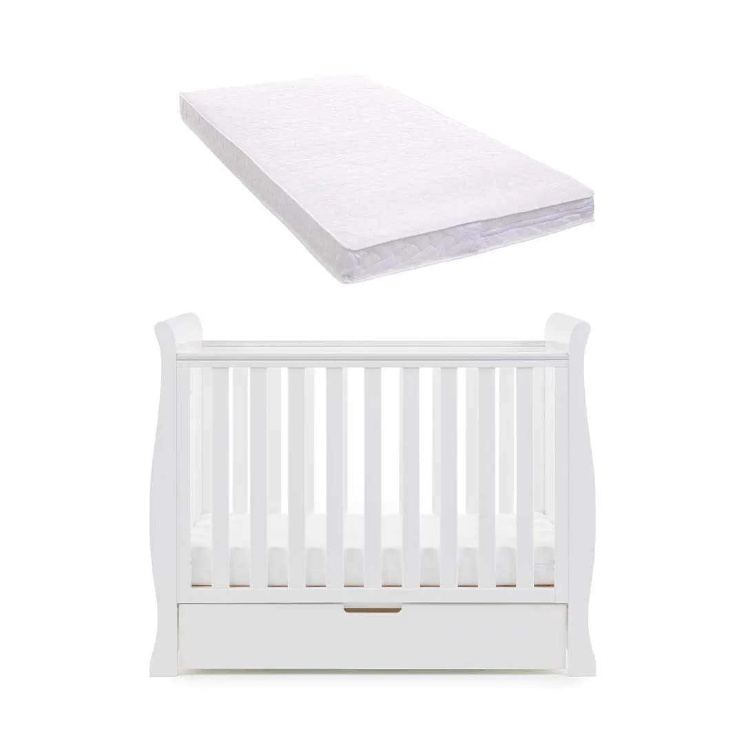 Obaby Stamford Space Saver Cot - White