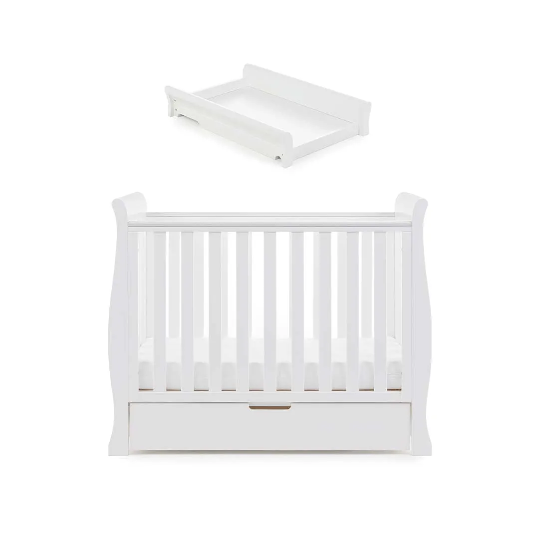 Obaby Stamford Space Saver Cot - White