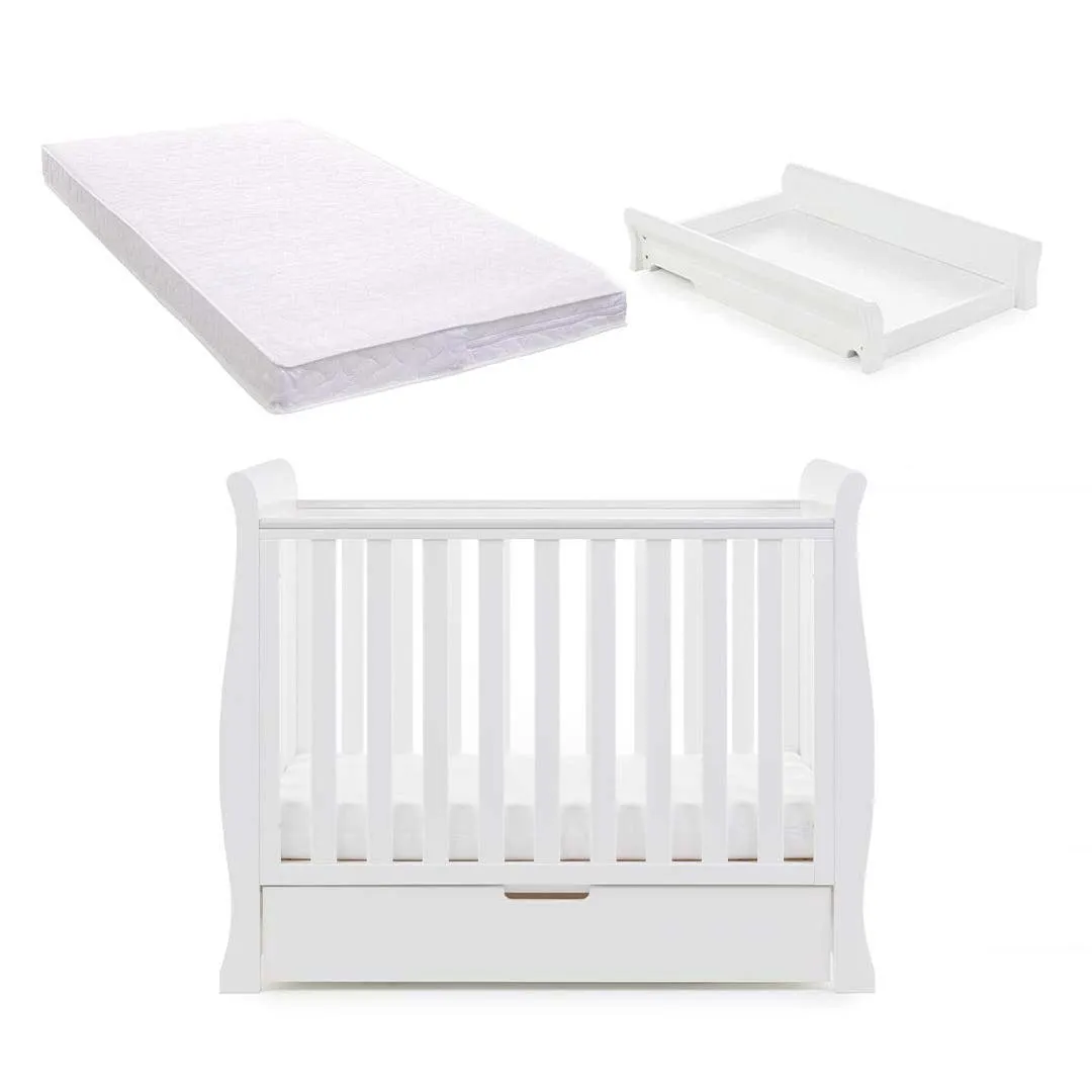 Obaby Stamford Space Saver Cot - White