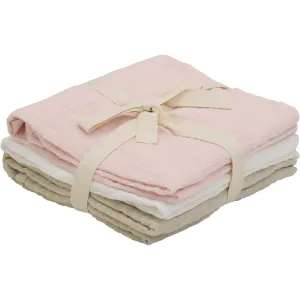 Pippi Veiled Rose Organic Cloth Muslin 3-pack