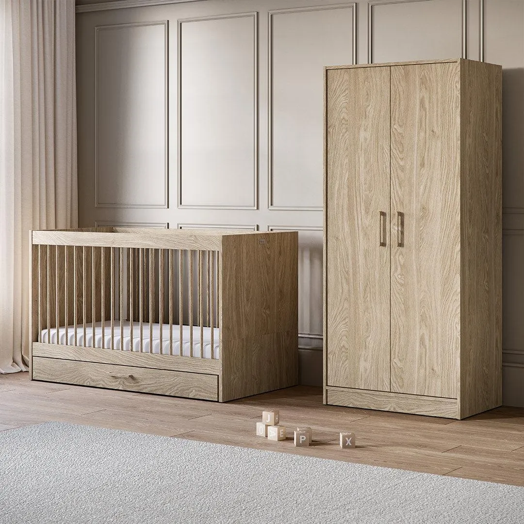 Silver Cross Geneva Cot Bed - Oak