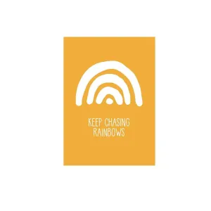 Snuz Keep Chasing Rainbows Nursery Print - Orange