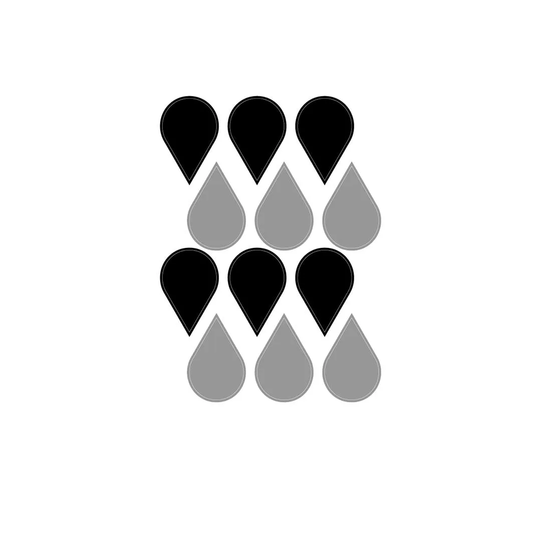 Snuz Nursery Wall Stickers - Black/Grey Raindrops