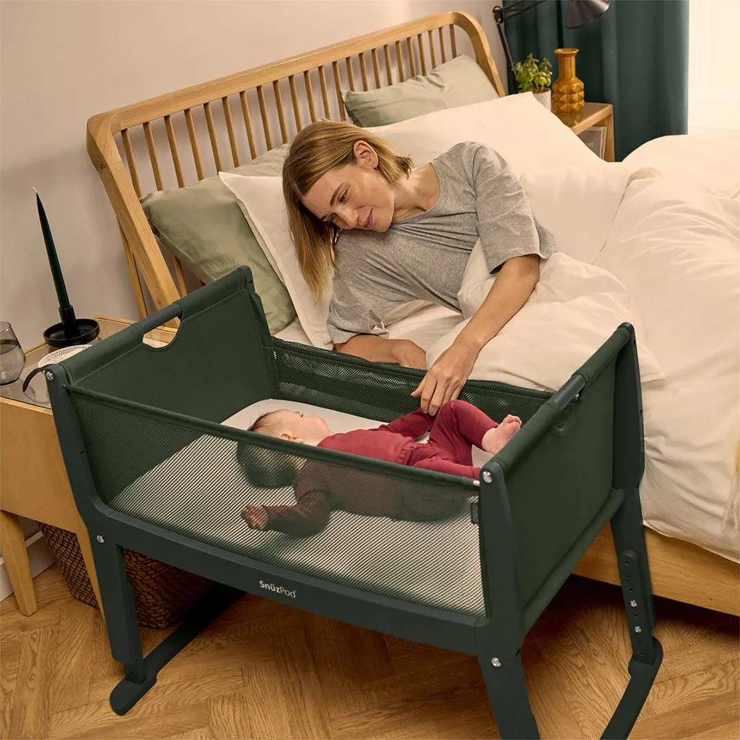 Snuz SnuzPod Studio Bedside Crib - Berlin Green