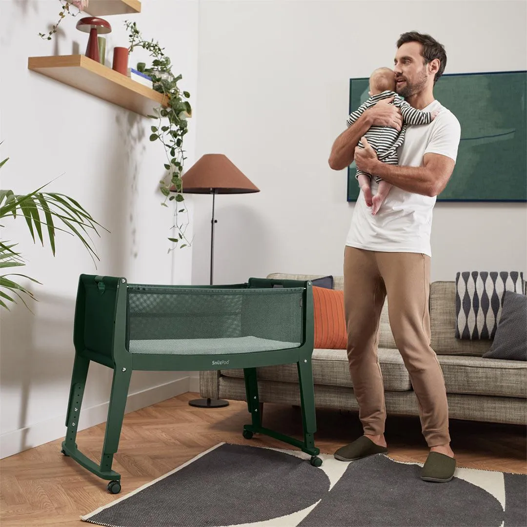 Snuz SnuzPod Studio Bedside Crib - Berlin Green