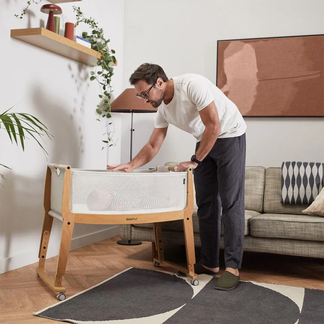 Snuz SnuzPod Studio Bedside Crib - Stockholm Natural