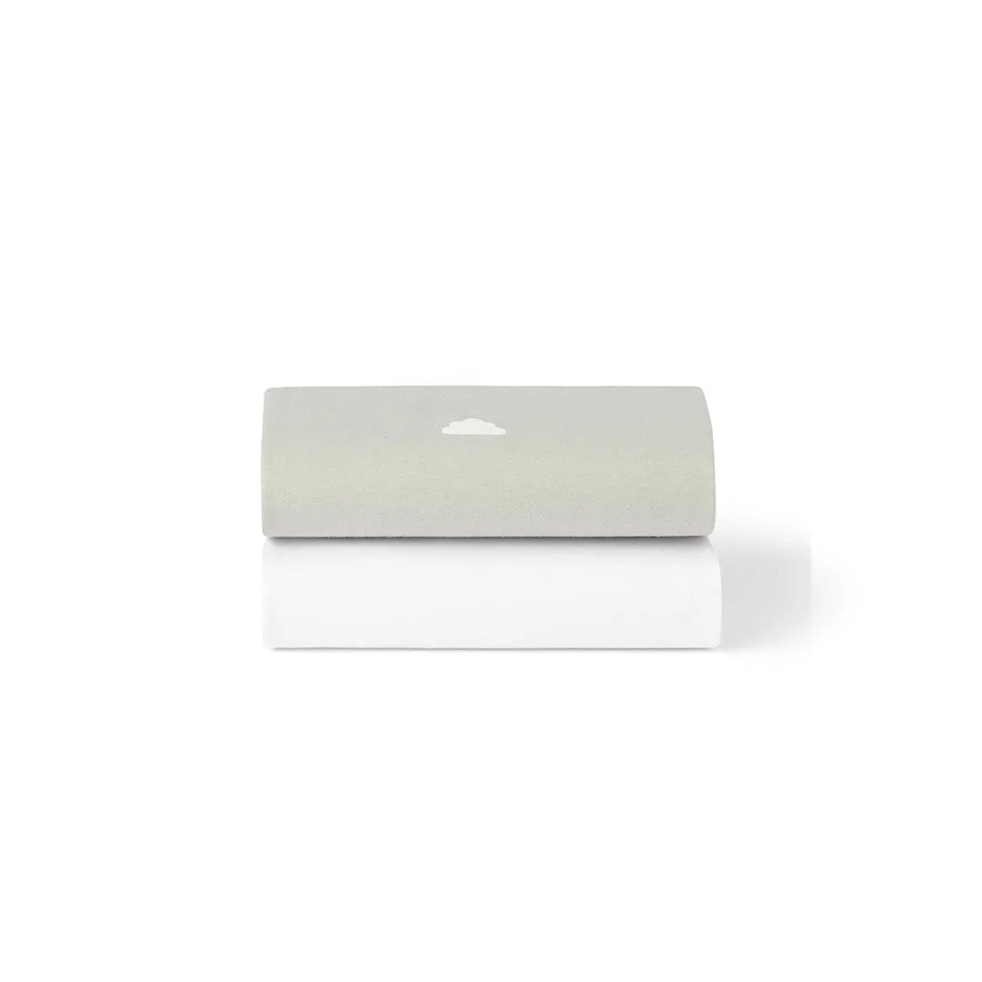Snuz Twin Pack Crib Sheets - Grey Cloud