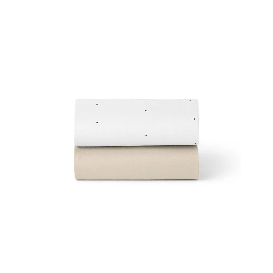 Snuz Twin Pack Crib Sheets - White Dot