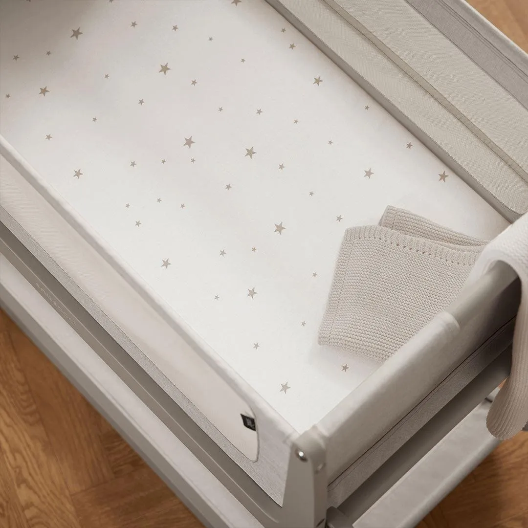 Snuz Twin Pack Crib Sheets - White Star