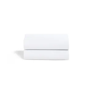 Snuz Twin Pack Moses Basket Sheets - White