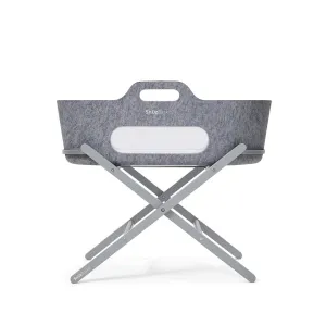 SnuzBaskit Moses Basket   Stand Set - Dove Grey/Dark Grey