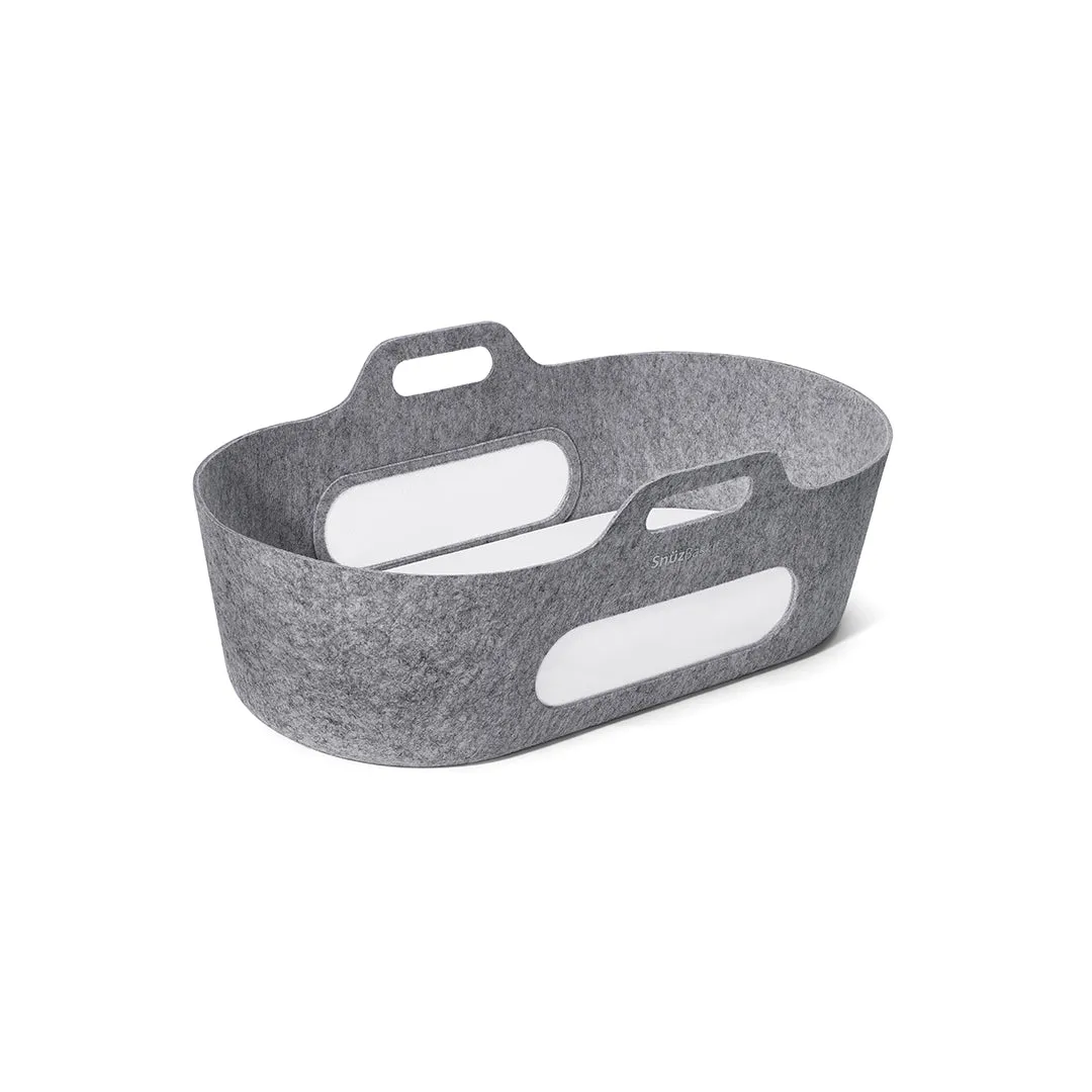 SnuzBaskit Moses Basket   Stand Set - Dove Grey/Dark Grey