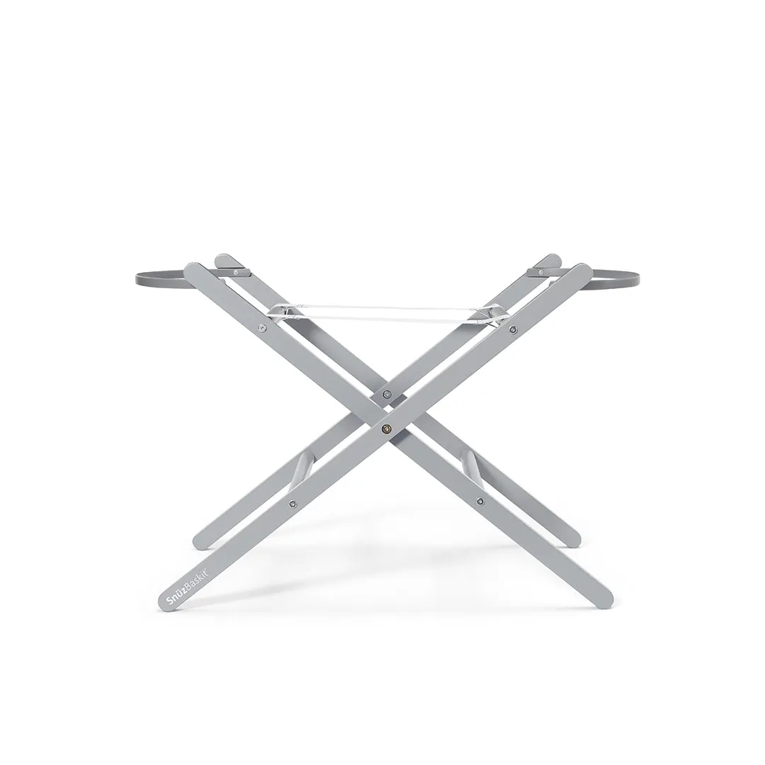 SnuzBaskit Moses Basket   Stand Set - Dove Grey/Dark Grey