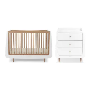 SnuzKot 2 Piece Nursery Furniture Set - The Natural Edit - Oak