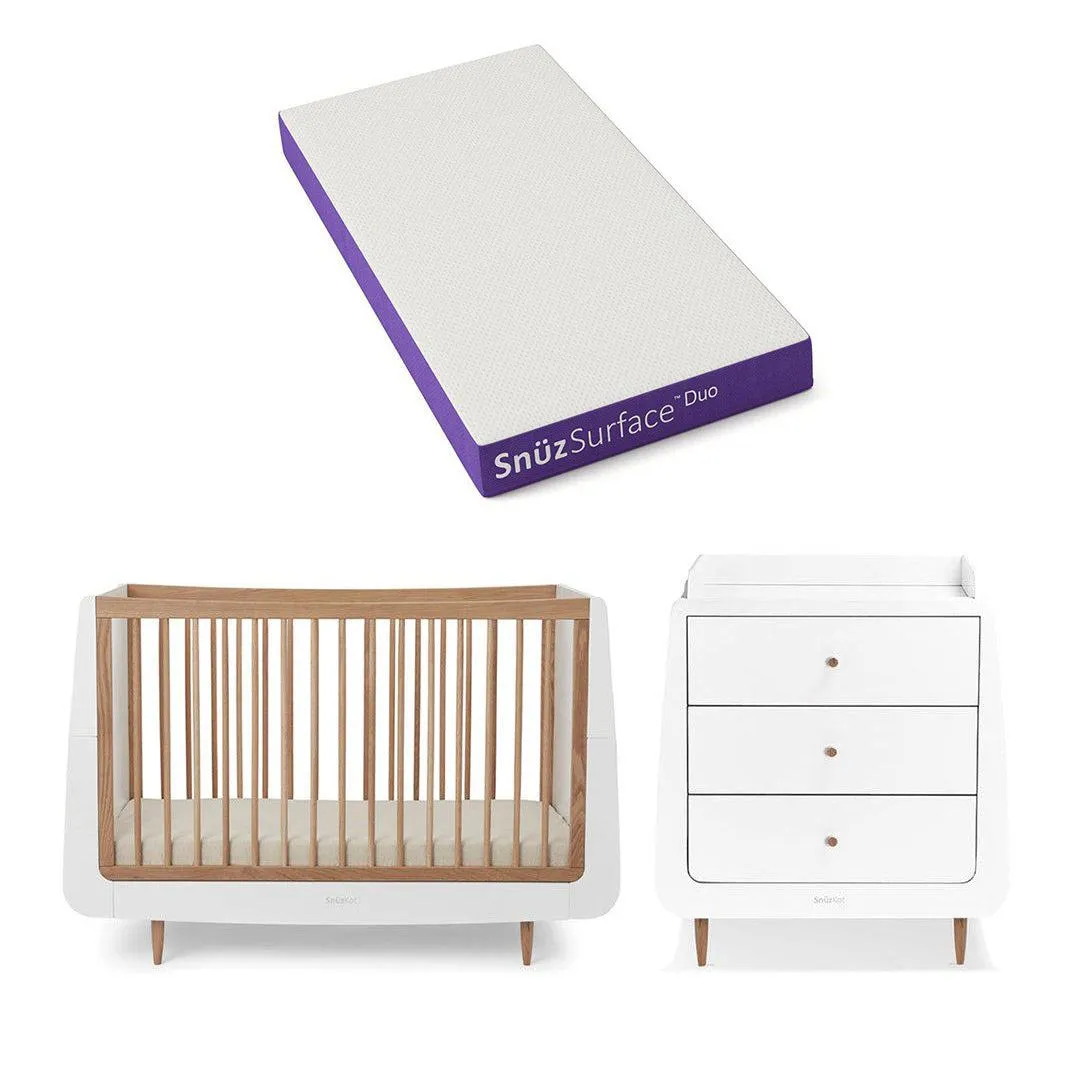 SnuzKot 2 Piece Nursery Furniture Set - The Natural Edit - Oak